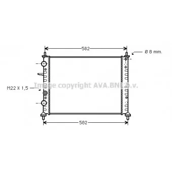 Radiateur, refroidissement du moteur AVA QUALITY COOLING FT2162