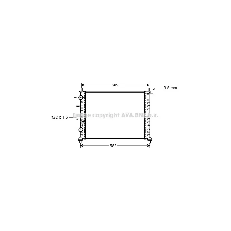 Radiateur, refroidissement du moteur AVA QUALITY COOLING FT2162