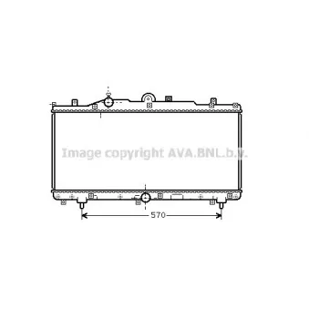 Radiateur, refroidissement du moteur AVA QUALITY COOLING FT2166