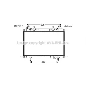 Radiateur, refroidissement du moteur AVA QUALITY COOLING FT2180