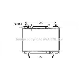 Radiateur, refroidissement du moteur AVA QUALITY COOLING FT2184