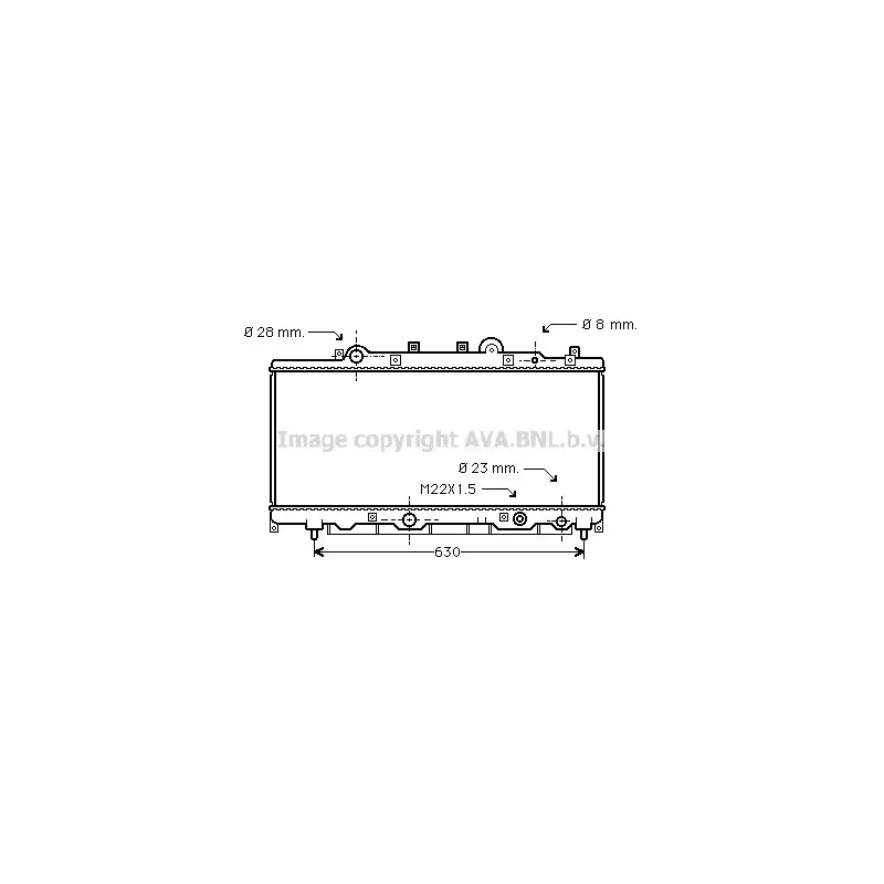 Radiateur, refroidissement du moteur AVA QUALITY COOLING FT2199