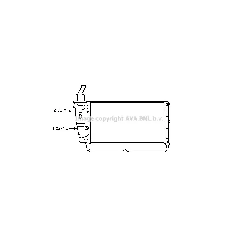 Radiateur, refroidissement du moteur AVA QUALITY COOLING FT2200