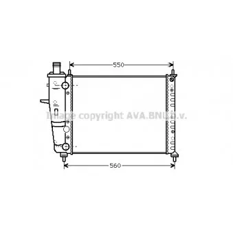 Radiateur, refroidissement du moteur AVA QUALITY COOLING FT2230