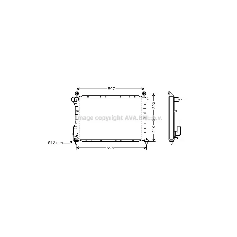 Radiateur, refroidissement du moteur AVA QUALITY COOLING FT2235