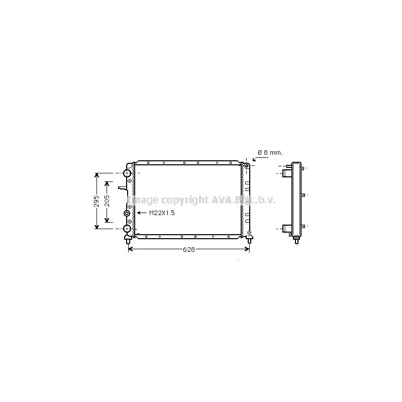 Radiateur, refroidissement du moteur AVA QUALITY COOLING FT2236