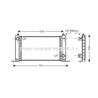 Radiateur, refroidissement du moteur AVA QUALITY COOLING