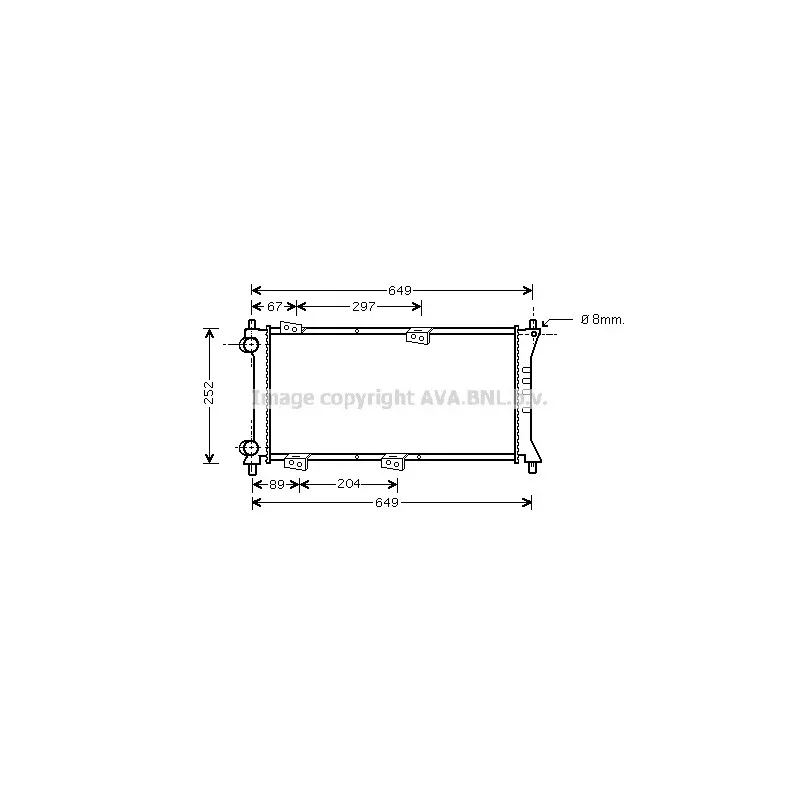 Radiateur, refroidissement du moteur AVA QUALITY COOLING FT2258