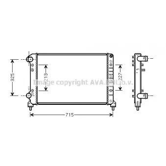Radiateur, refroidissement du moteur AVA QUALITY COOLING FT2262