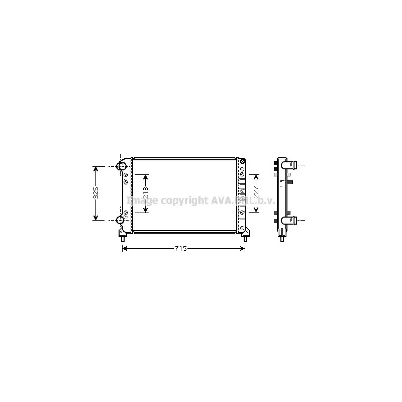 Radiateur, refroidissement du moteur AVA QUALITY COOLING FT2262