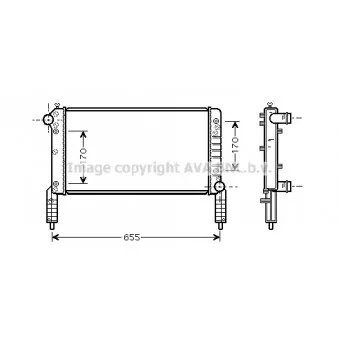 Radiateur, refroidissement du moteur AVA QUALITY COOLING