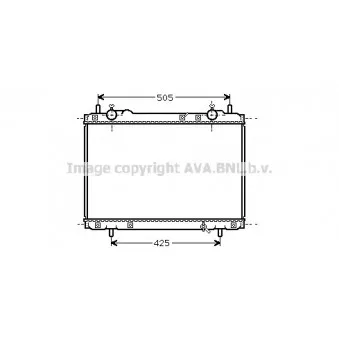 Radiateur, refroidissement du moteur AVA QUALITY COOLING FT2270