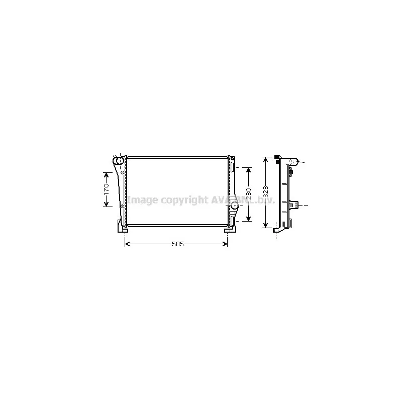 Radiateur, refroidissement du moteur AVA QUALITY COOLING FT2279