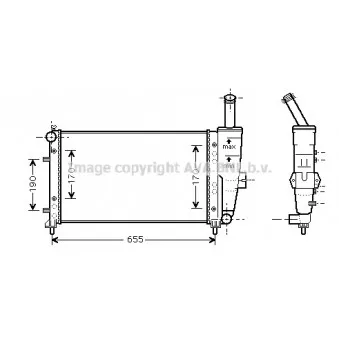 Radiateur, refroidissement du moteur AVA QUALITY COOLING FT2281