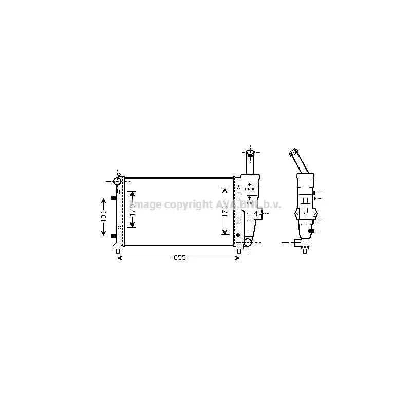 Radiateur, refroidissement du moteur AVA QUALITY COOLING FT2281