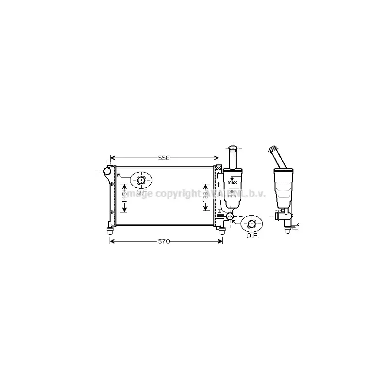 Radiateur, refroidissement du moteur AVA QUALITY COOLING FT2291