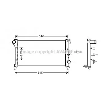Radiateur, refroidissement du moteur AVA QUALITY COOLING FT2294