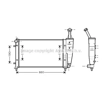 Radiateur, refroidissement du moteur AVA QUALITY COOLING