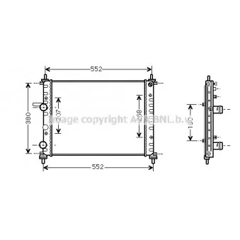 Radiateur, refroidissement du moteur AVA QUALITY COOLING FT2317