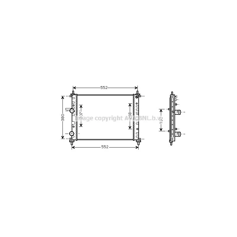 Radiateur, refroidissement du moteur AVA QUALITY COOLING FT2317