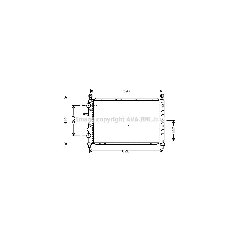 Radiateur, refroidissement du moteur AVA QUALITY COOLING FT2322