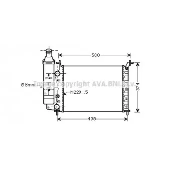 Radiateur, refroidissement du moteur AVA QUALITY COOLING FT2323