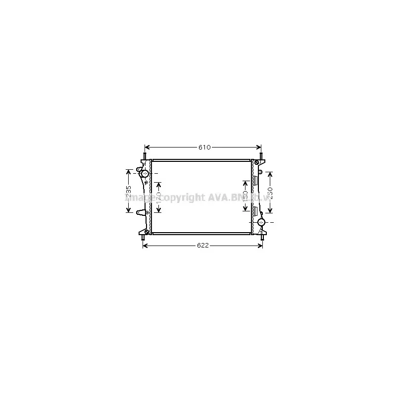 Radiateur, refroidissement du moteur AVA QUALITY COOLING FT2329