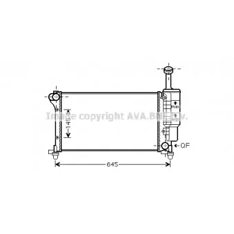 Radiateur, refroidissement du moteur AVA QUALITY COOLING FT2335