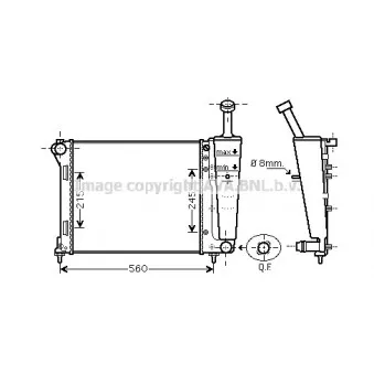 Radiateur, refroidissement du moteur AVA QUALITY COOLING