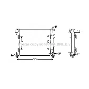 Radiateur, refroidissement du moteur AVA QUALITY COOLING FT2346
