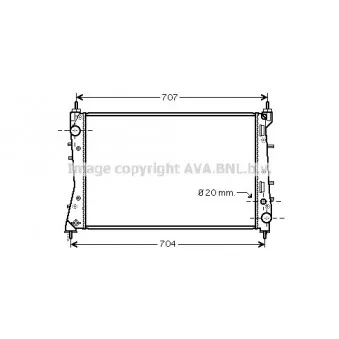 Radiateur, refroidissement du moteur AVA QUALITY COOLING