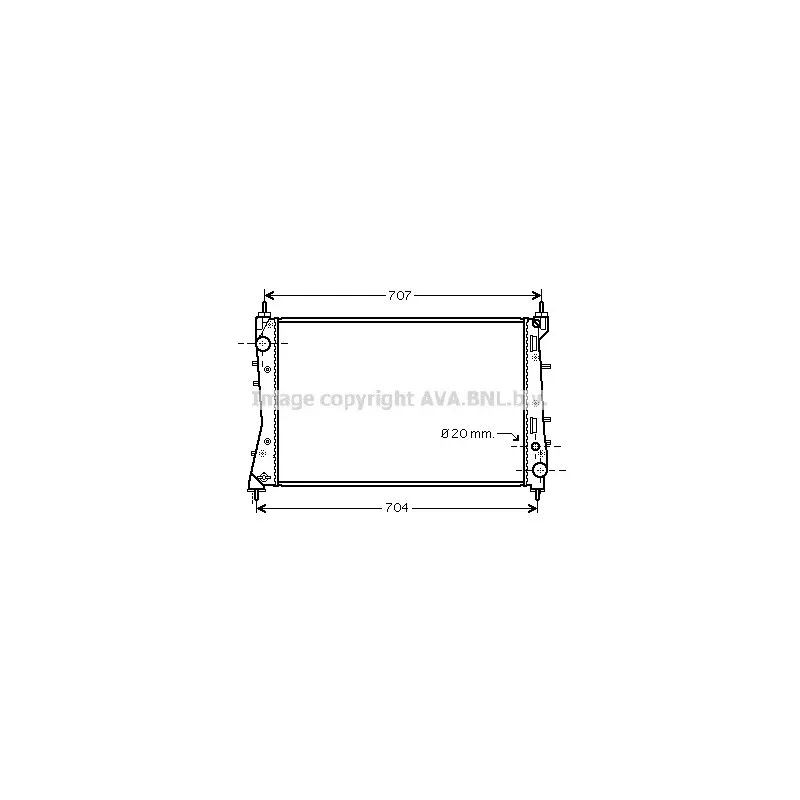 Radiateur, refroidissement du moteur AVA QUALITY COOLING FT2359
