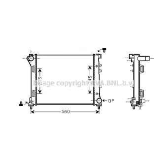 Radiateur, refroidissement du moteur AVA QUALITY COOLING FT2387