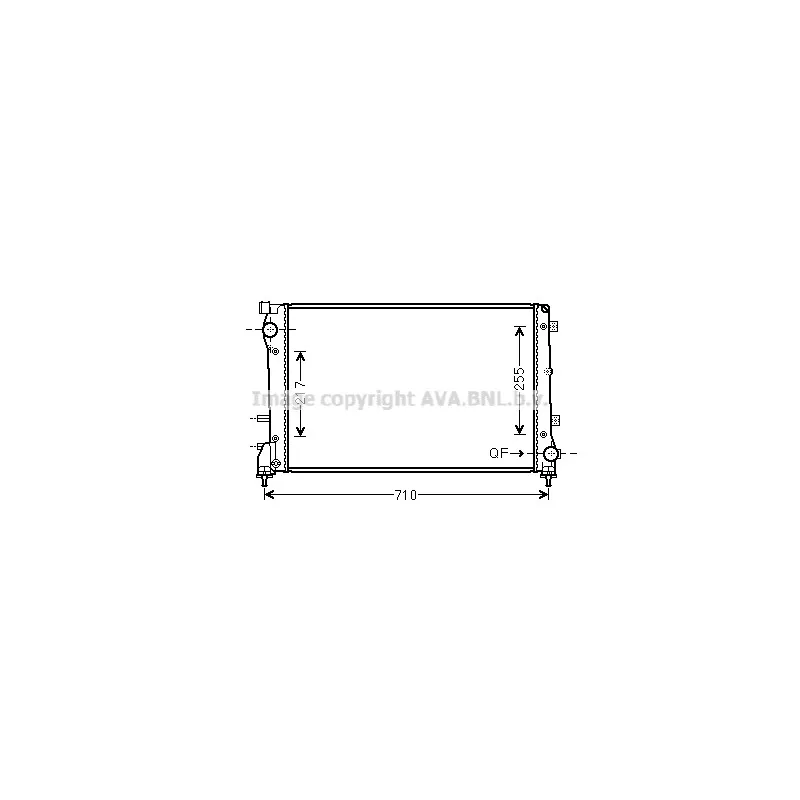 Radiateur, refroidissement du moteur AVA QUALITY COOLING FT2390
