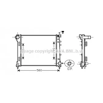 Radiateur, refroidissement du moteur AVA QUALITY COOLING FT2403