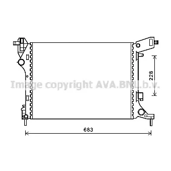 Radiateur, refroidissement du moteur AVA QUALITY COOLING FT2413