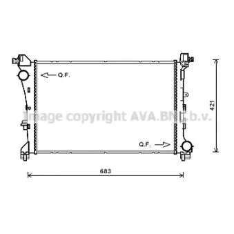 Radiateur, refroidissement du moteur AVA QUALITY COOLING FT2414