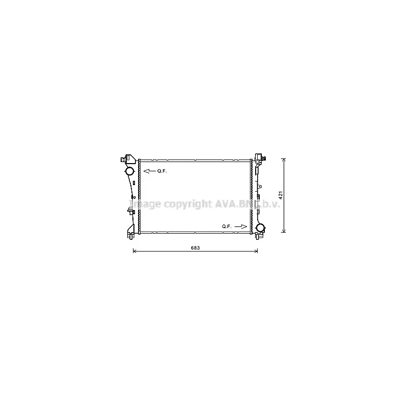 Radiateur, refroidissement du moteur AVA QUALITY COOLING FT2414