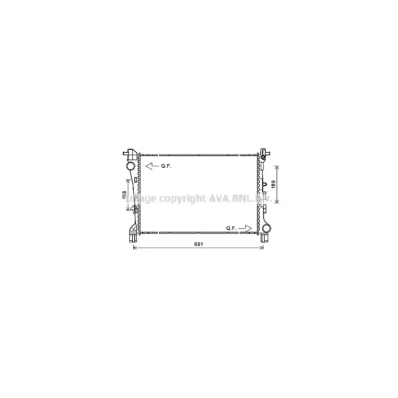 Radiateur, refroidissement du moteur AVA QUALITY COOLING FT2420