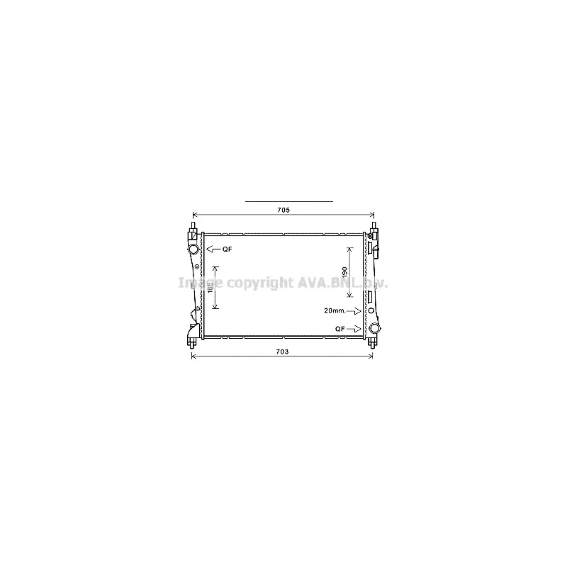 Radiateur, refroidissement du moteur AVA QUALITY COOLING FT2449