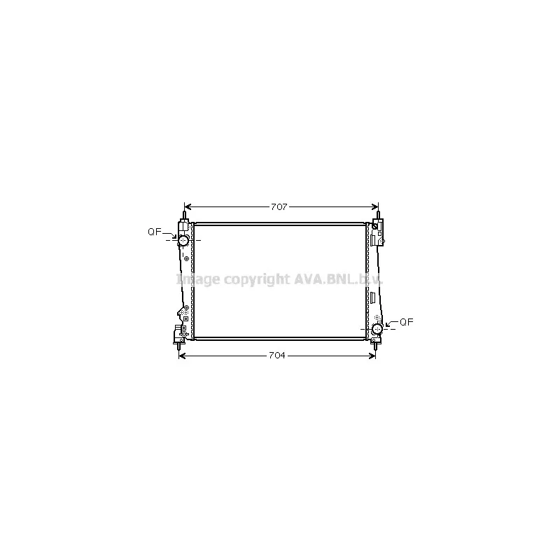 Radiateur, refroidissement du moteur AVA QUALITY COOLING FT2454