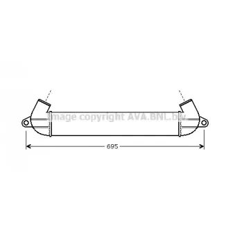 Intercooler, échangeur AVA QUALITY COOLING FT4271