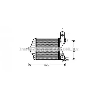 Intercooler, échangeur AVA QUALITY COOLING FT4280