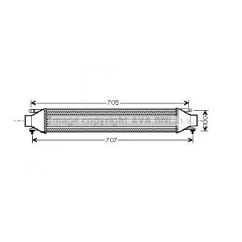 Intercooler, échangeur AVA QUALITY COOLING FT4321