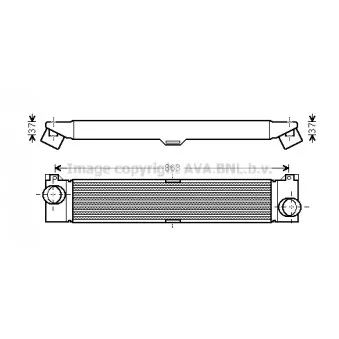 Intercooler, échangeur AVA QUALITY COOLING FT4353