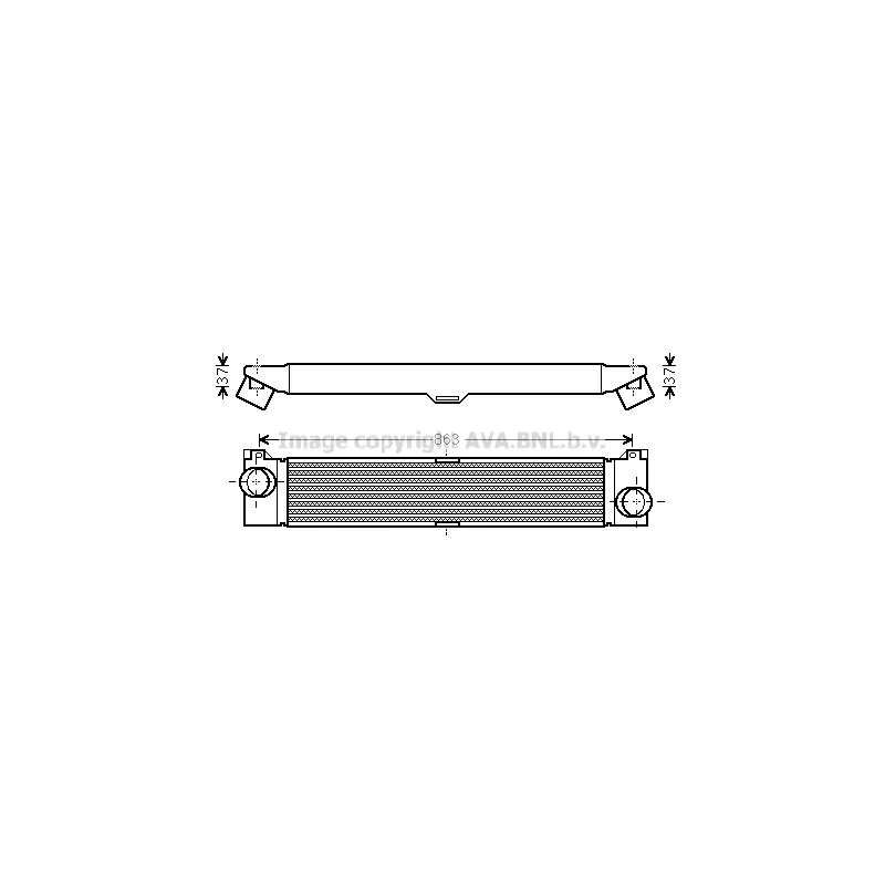 Intercooler, échangeur AVA QUALITY COOLING FT4353