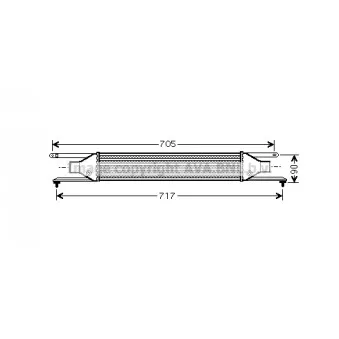 Intercooler, échangeur AVA QUALITY COOLING FT4354