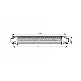 Intercooler, échangeur AVA QUALITY COOLING FT4355