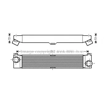 Intercooler, échangeur AVA QUALITY COOLING FT4360