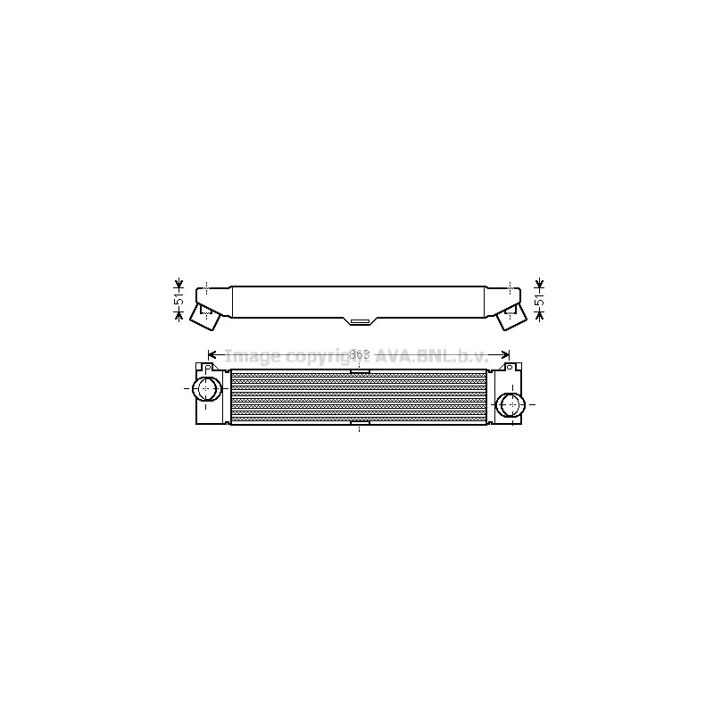Intercooler, échangeur AVA QUALITY COOLING FT4360